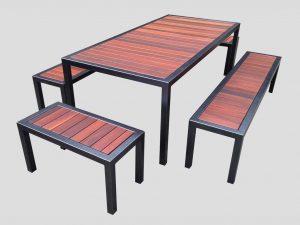 outdoor tables and settings