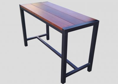 jarrah timber top bar table