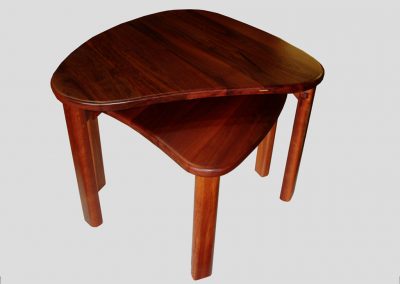 coffee table rounded triangle in jarrah