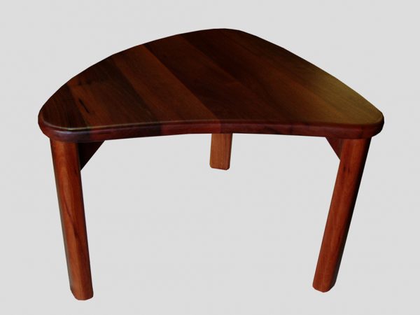 coffee table rounded triangle in jarrah in jarrah custom indoor furniture