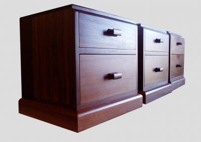 indoor bedside table drawers custom jarrah wood timber