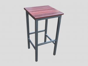 outdoor stool steel and jarrah