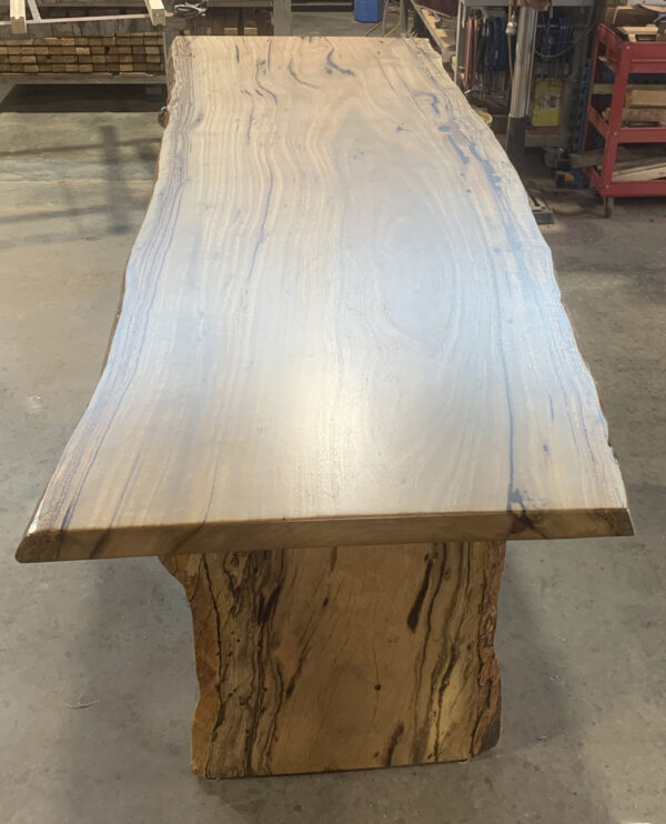 Marri timber bar live edge feature wood high table